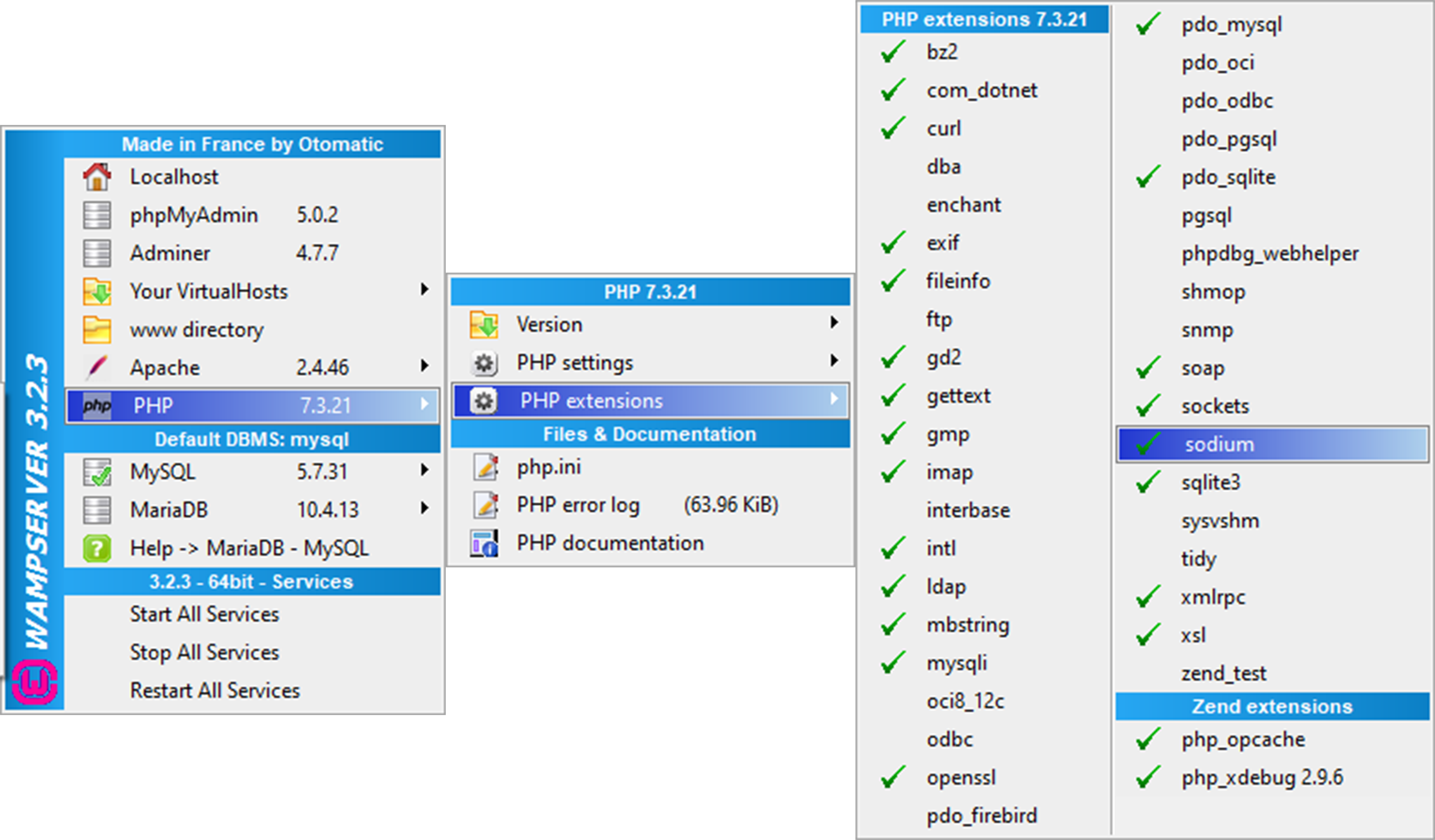 Abilita Sodium in WampServer