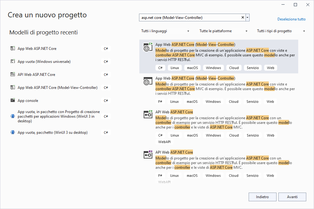 ASP.NET CORE - Invio dei dati al controller con AJAX e convalida dei dati di un form