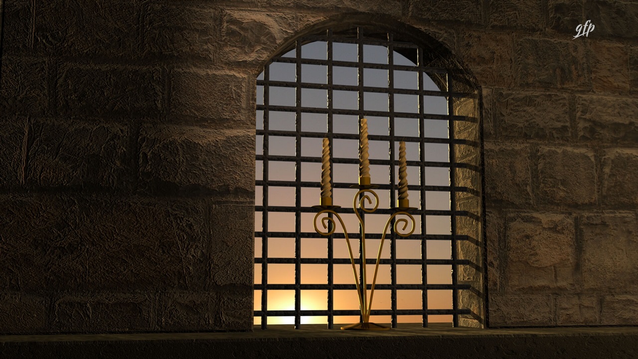 Rendering di un candelabro