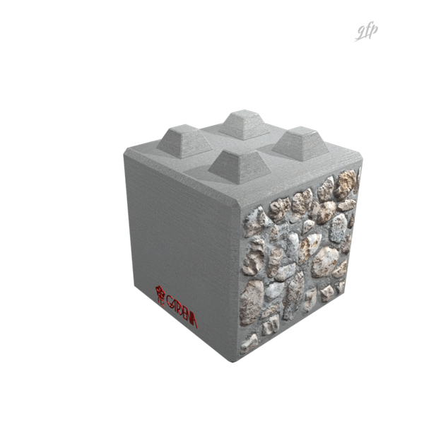 Logo Block Art e rendering 3D delle casseforme