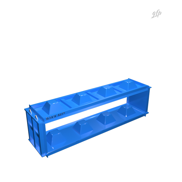 Logo Block Art e rendering 3D delle casseforme