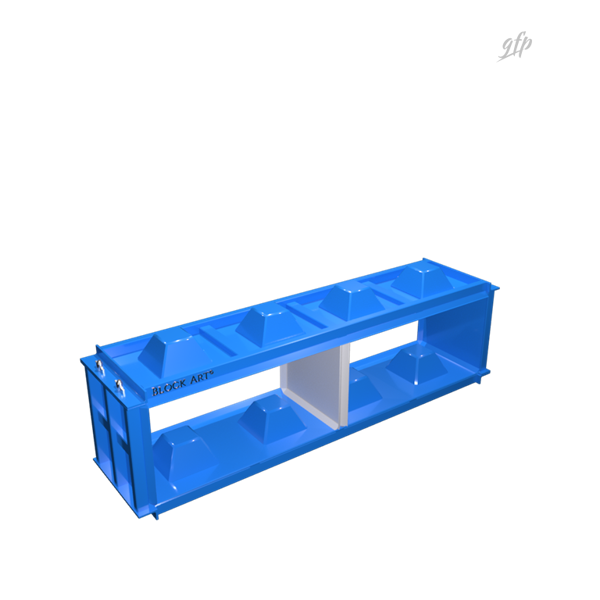 Logo Block Art e rendering 3D delle casseforme