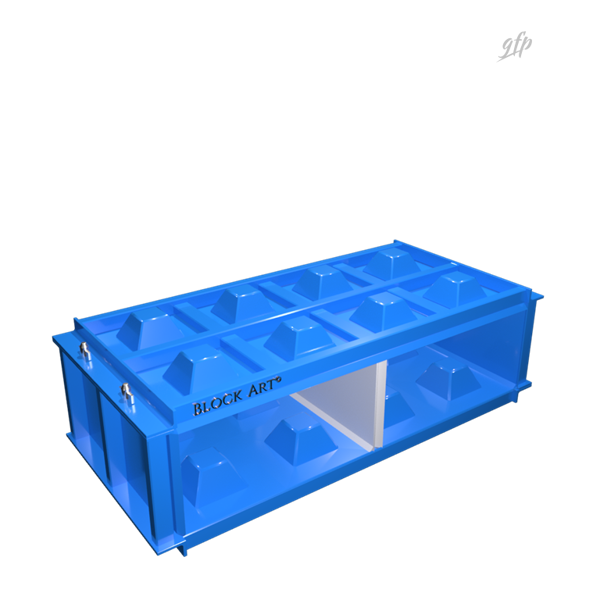 Logo Block Art e rendering 3D delle casseforme