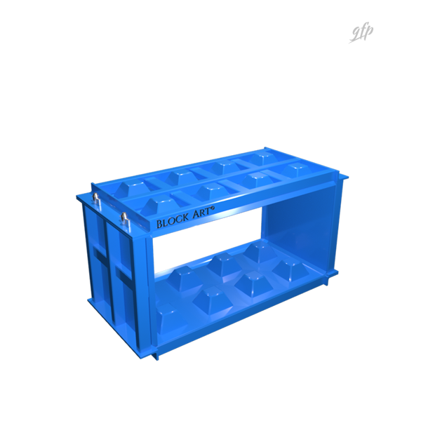 Logo Block Art e rendering 3D delle casseforme