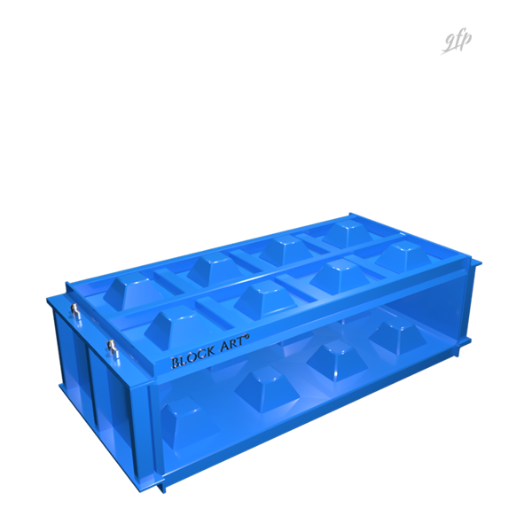 Logo Block Art e rendering 3D delle casseforme