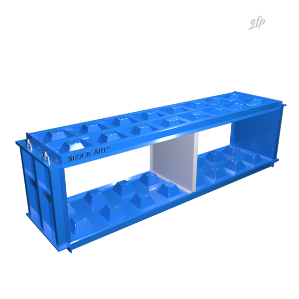 Logo Block Art e rendering 3D delle casseforme