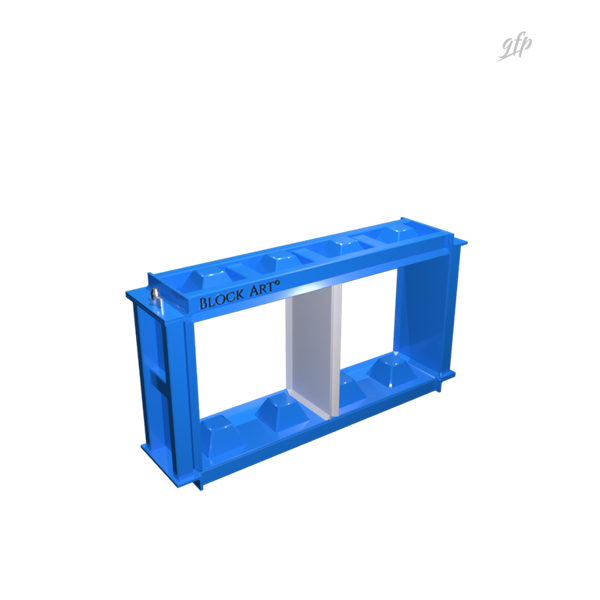 Logo Block Art e rendering 3D delle casseforme