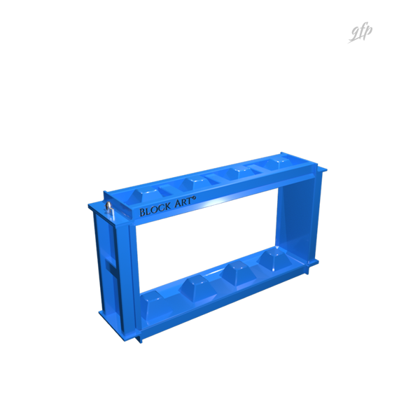 Logo Block Art e rendering 3D delle casseforme