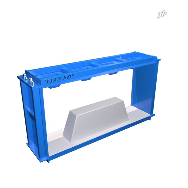 Logo Block Art e rendering 3D delle casseforme