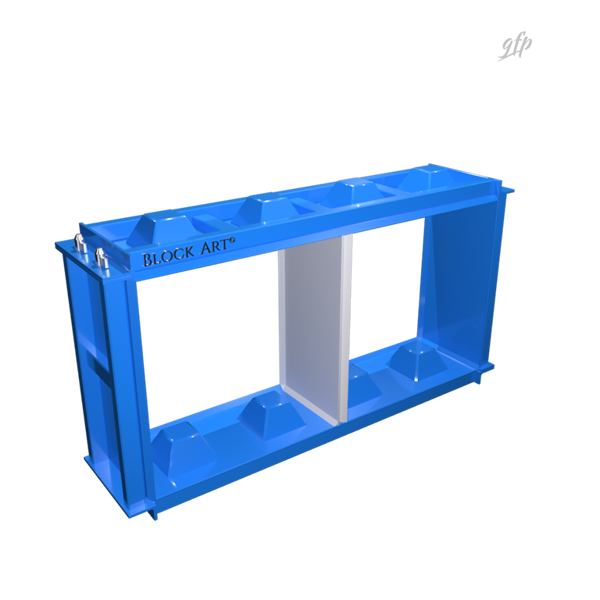 Logo Block Art e rendering 3D delle casseforme