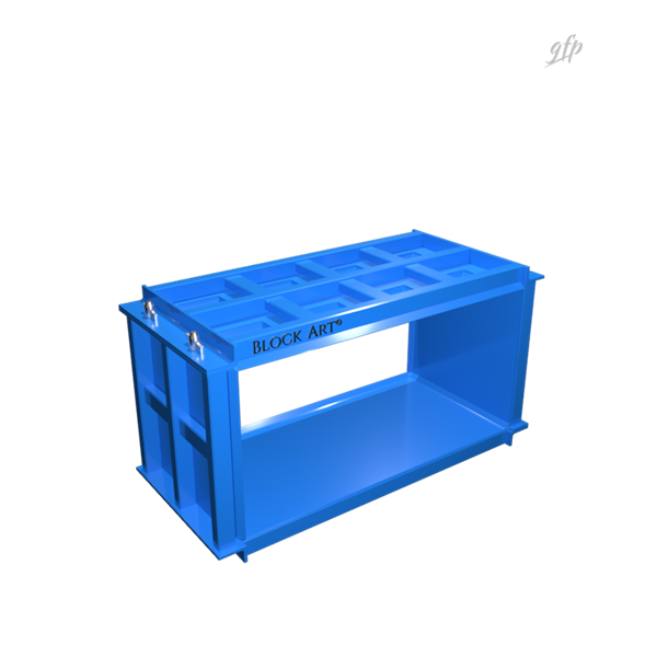 Logo Block Art e rendering 3D delle casseforme