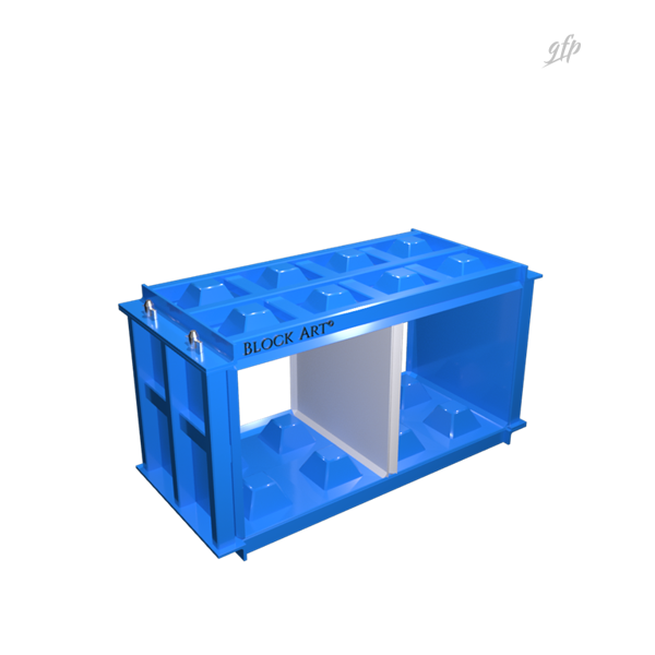 Logo Block Art e rendering 3D delle casseforme