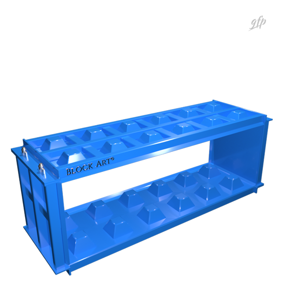 Logo Block Art e rendering 3D delle casseforme