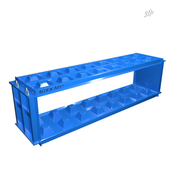 Logo Block Art e rendering 3D delle casseforme